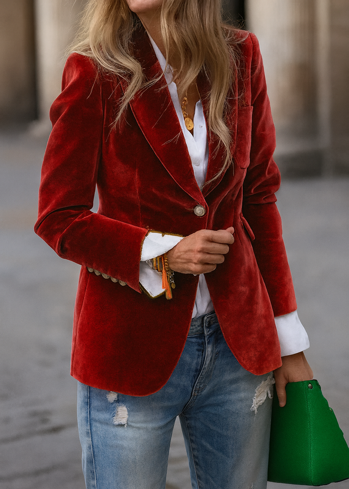 Thea |Tailored Navy Blazer