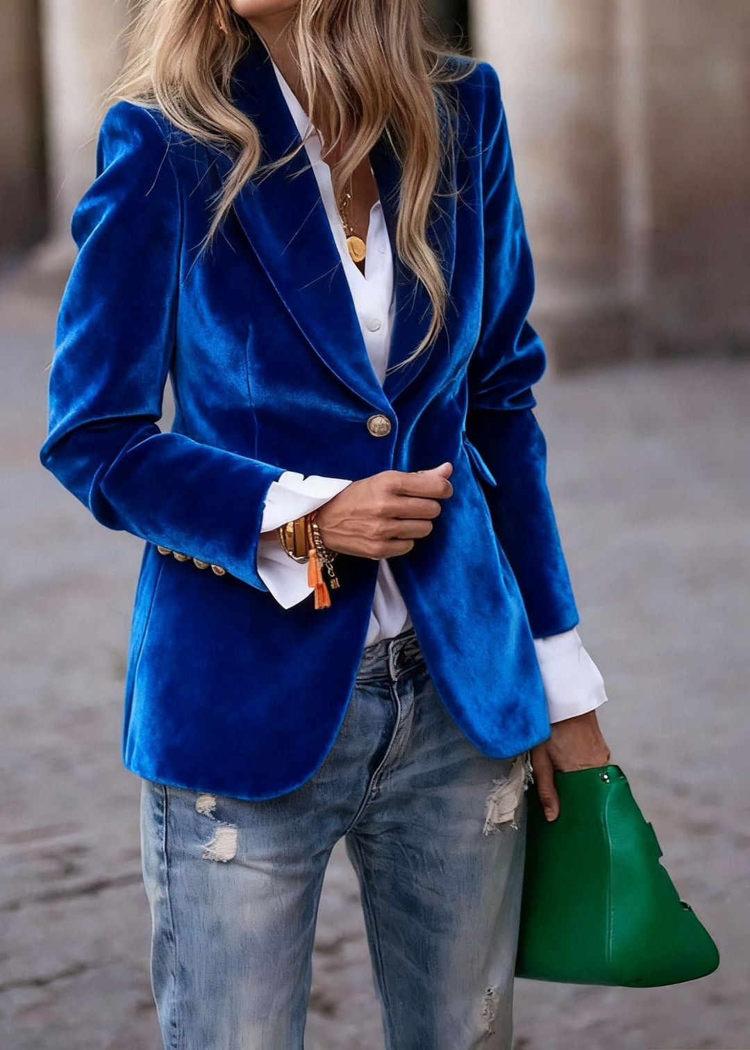 Thea |Tailored Navy Blazer