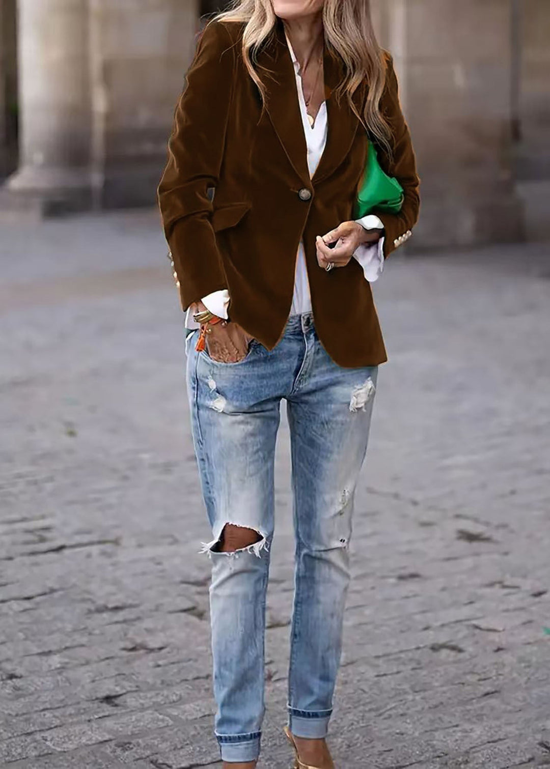 Thea |Tailored Navy Blazer