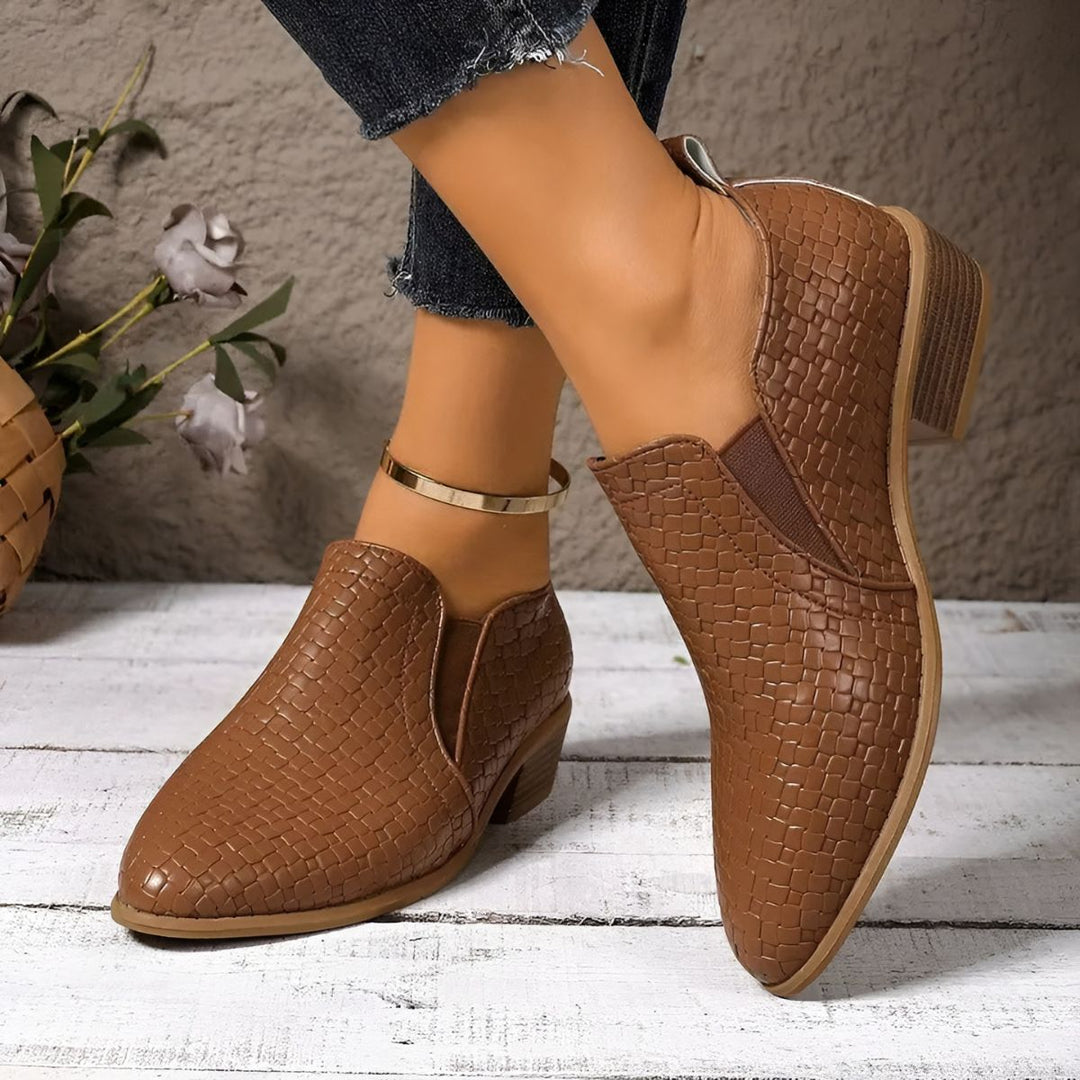 Alexia | Ivory Woven Loafers