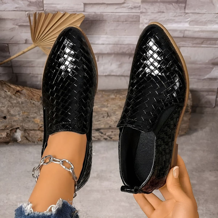 Alexia | Ivory Woven Loafers