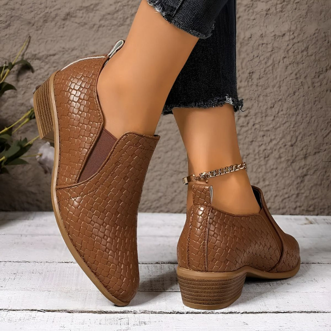 Alexia | Ivory Woven Loafers