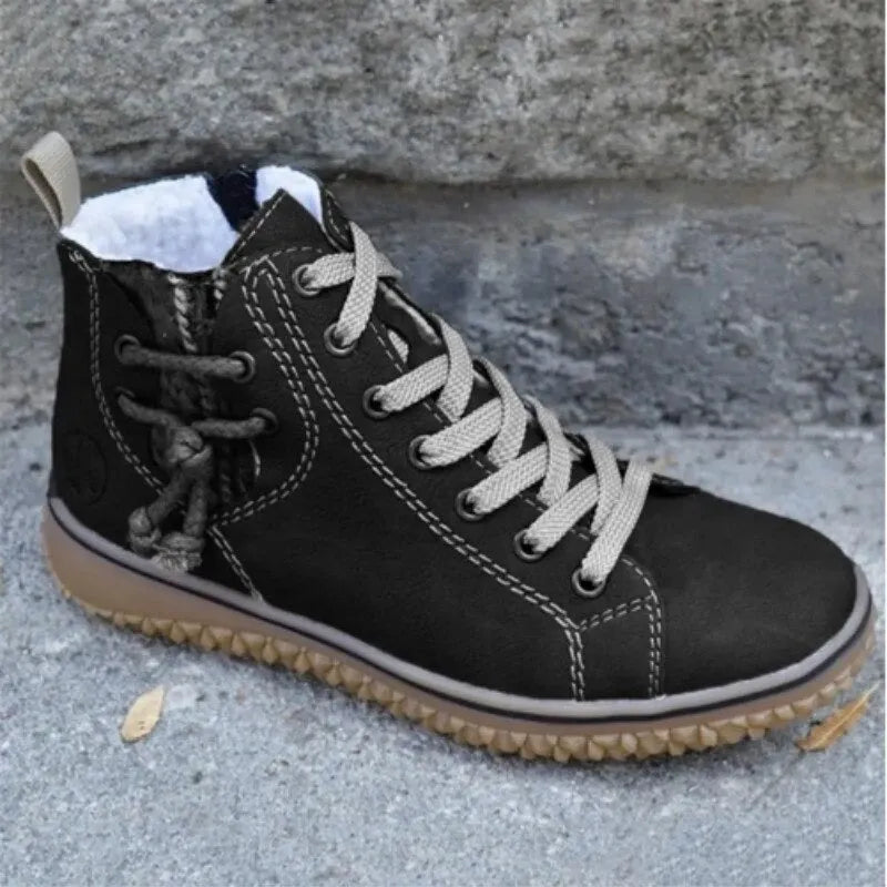 Lela |Casual Lace-Up Ankle Trainers