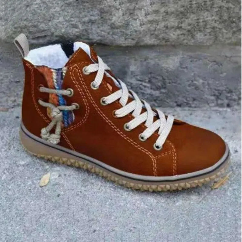 Lela |Casual Lace-Up Ankle Trainers