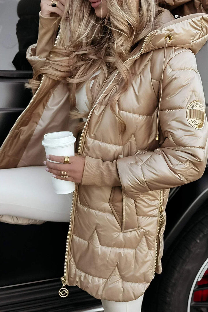 Sienna  | Stylish winter coat with hood and lining
