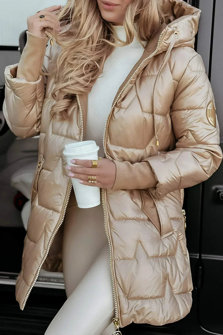 Sienna  | Stylish winter coat with hood and lining