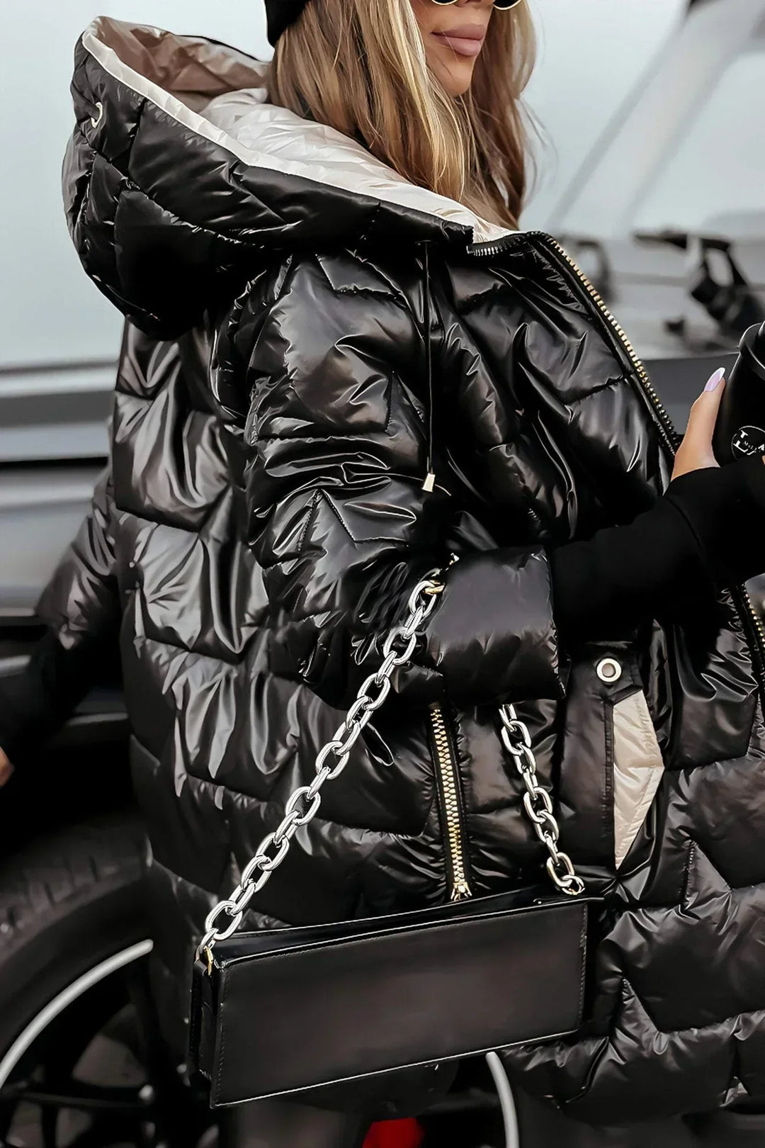 Sienna  | Stylish winter coat with hood and lining