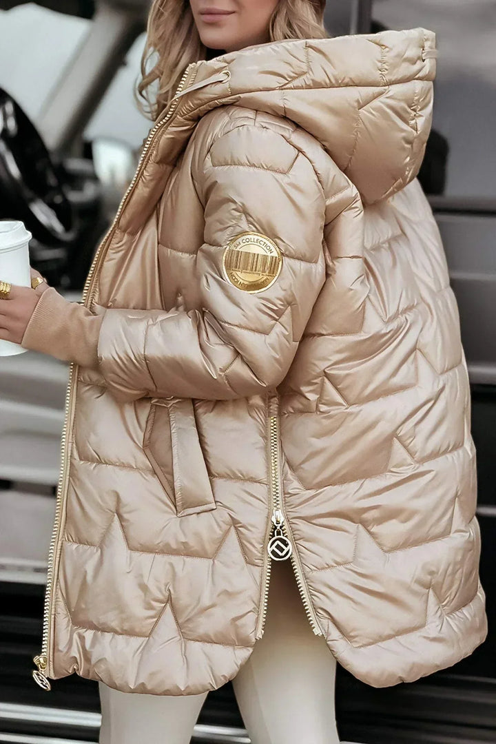 Sienna  | Stylish winter coat with hood and lining