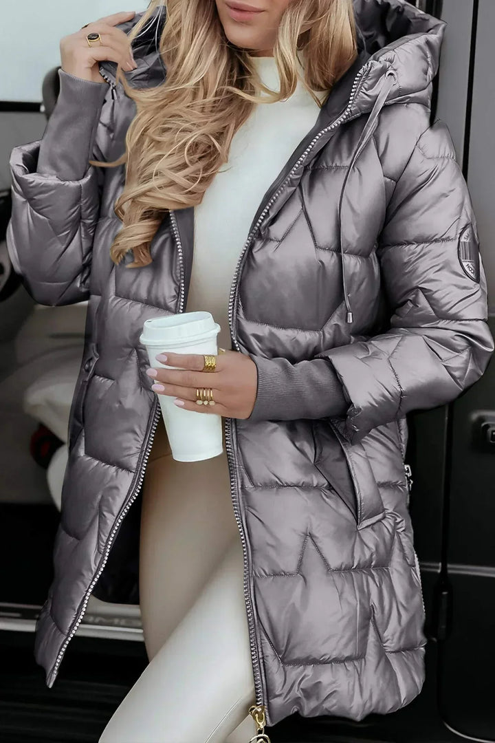 Sienna  | Stylish winter coat with hood and lining