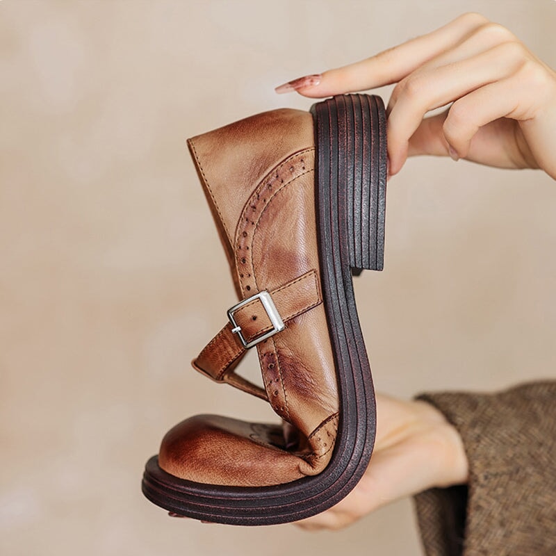 Verda | Leather Mary Jane